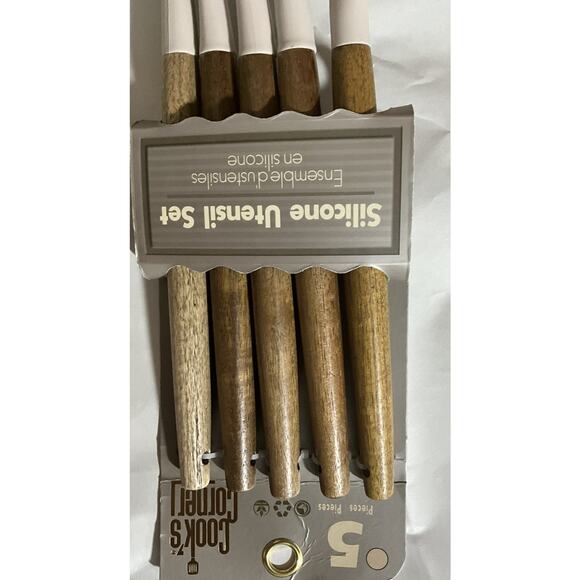 Kitchen Utensils Silicone Cooking Utensils, Nonstick With Natural Acacia Wood - Picture 11 of 13